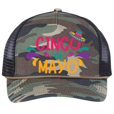 Cinco De Mayo Fiesta Mexican Party Retro Rope Trucker Hat Cap