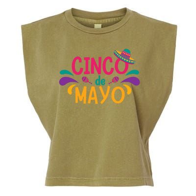 Cinco De Mayo Fiesta Mexican Party Garment-Dyed Women's Muscle Tee