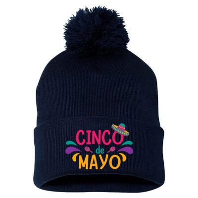 Cinco De Mayo Fiesta Mexican Party Pom Pom 12in Knit Beanie