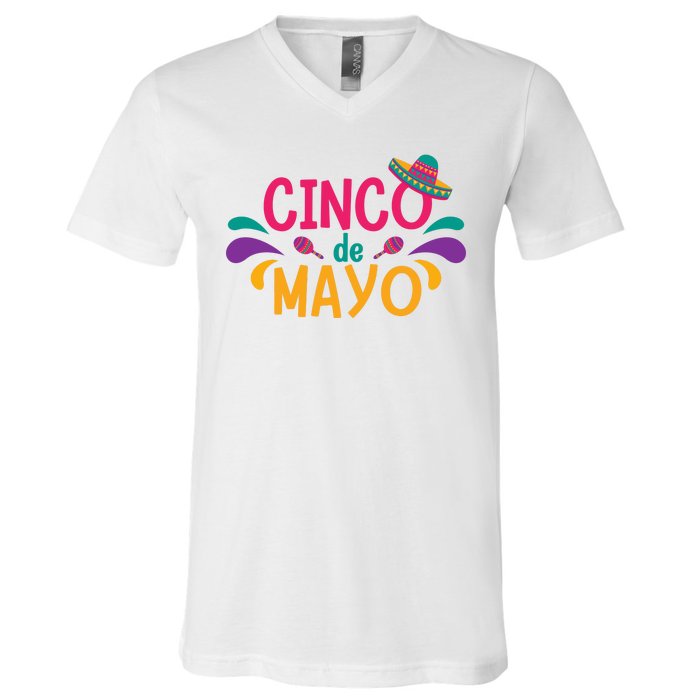 Cinco De Mayo Fiesta Mexican Party V-Neck T-Shirt