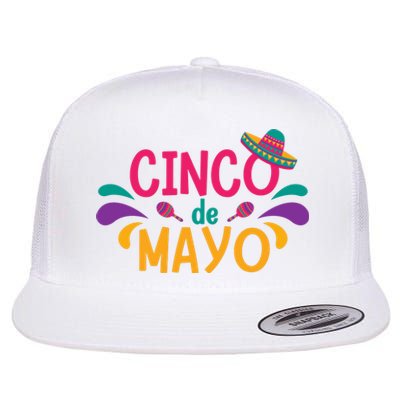 Cinco De Mayo Fiesta Mexican Party Flat Bill Trucker Hat