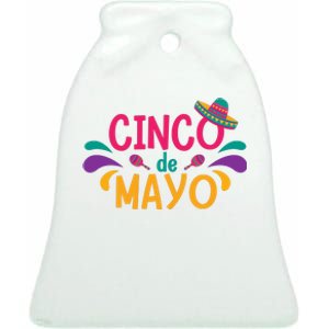 Cinco De Mayo Fiesta Mexican Party Ceramic Bell Ornament