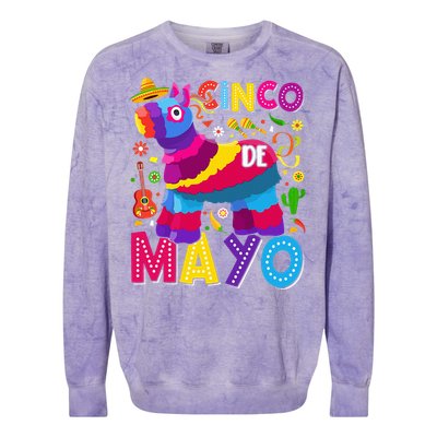 Cinco De Mayo Mexican Fiesta 5 De Mayo Colorblast Crewneck Sweatshirt