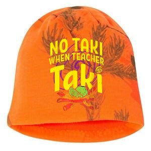 Cinco De Mayo Funny No Taki When Teacher Taki Kati - Camo Knit Beanie