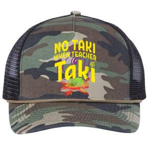 Cinco De Mayo Funny No Taki When Teacher Taki Retro Rope Trucker Hat Cap