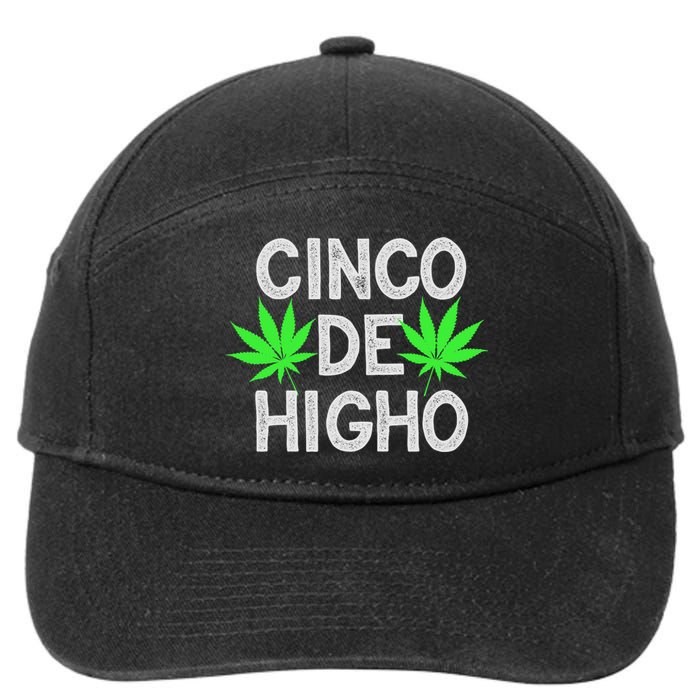 Cinco De Mayo Weed Funny Party 420 Gifts 7-Panel Snapback Hat