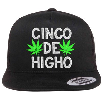 Cinco De Mayo Weed Funny Party 420 Gifts Flat Bill Trucker Hat