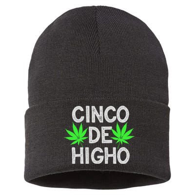 Cinco De Mayo Weed Funny Party 420 Gifts Sustainable Knit Beanie