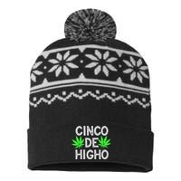 Cinco De Mayo Weed Funny Party 420 Gifts USA-Made Snowflake Beanie