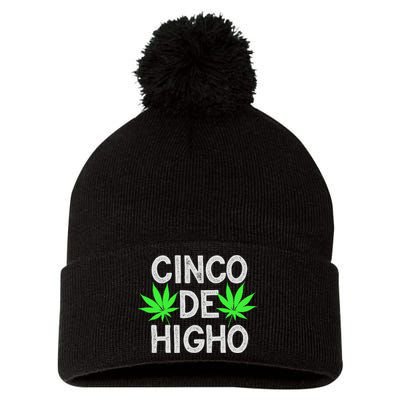 Cinco De Mayo Weed Funny Party 420 Gifts Pom Pom 12in Knit Beanie