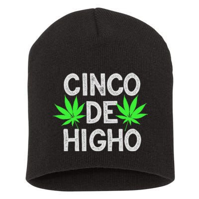 Cinco De Mayo Weed Funny Party 420 Gifts Short Acrylic Beanie