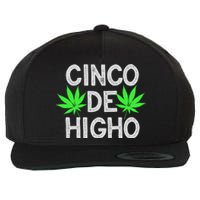 Cinco De Mayo Weed Funny Party 420 Gifts Wool Snapback Cap