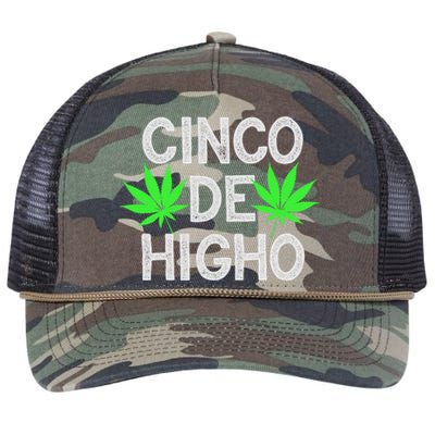 Cinco De Mayo Weed Funny Party 420 Gifts Retro Rope Trucker Hat Cap