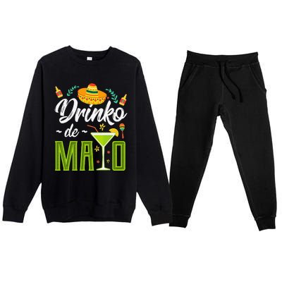 Cinco De Mayo Drinko De Mayo Fiesta Mexican Premium Crewneck Sweatsuit Set