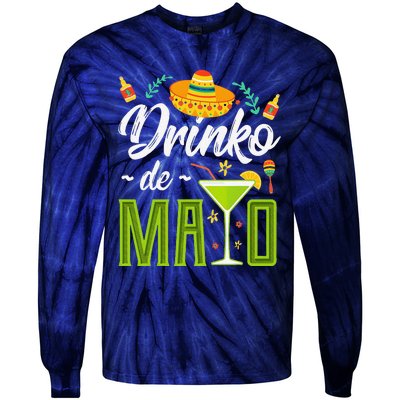 Cinco De Mayo Drinko De Mayo Fiesta Mexican Tie-Dye Long Sleeve Shirt