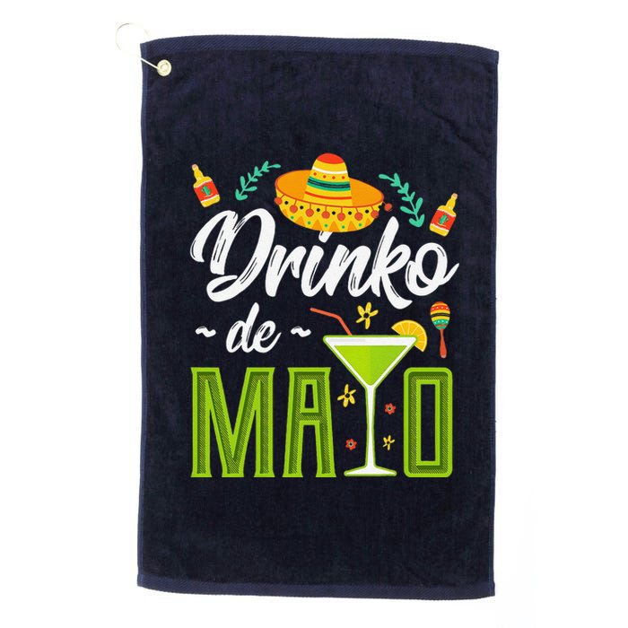 Cinco De Mayo Drinko De Mayo Fiesta Mexican Platinum Collection Golf Towel