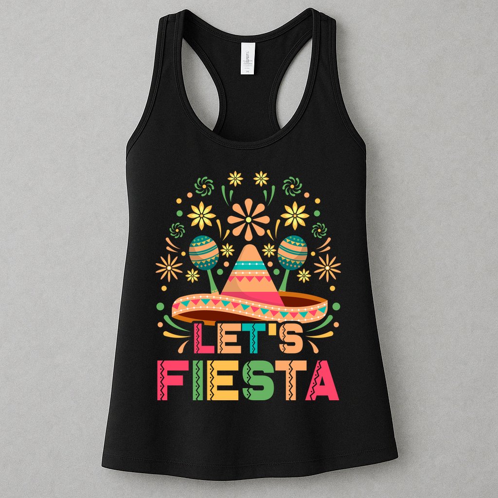 Cinco De Mayo Let's Fiesta Womens Tank Top