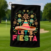 Cinco De Mayo Let's Fiesta Golf Towel