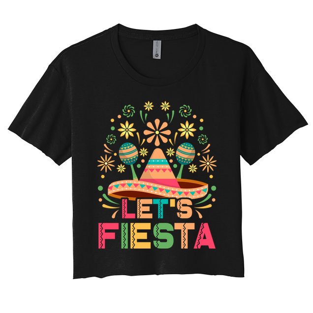 Cinco De Mayo Let's Fiesta Crop Top