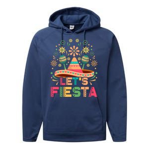 Cinco De Mayo Let's Fiesta Performance Fleece Hoodie