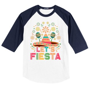 Cinco De Mayo Let's Fiesta Baseball Sleeve Shirt