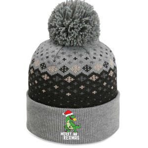 Christmas Dinosaur Merry Rexmas Tree Rex Christmas Gift The Baniff Cuffed Pom Beanie