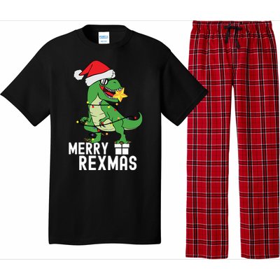 Christmas Dinosaur Merry Rexmas Tree Rex Christmas Gift Pajama Set