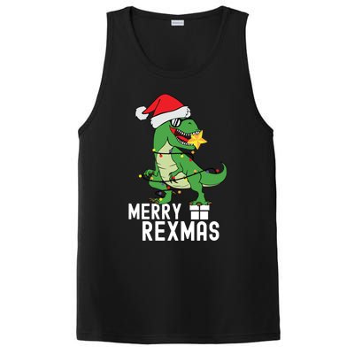 Christmas Dinosaur Merry Rexmas Tree Rex Christmas Gift PosiCharge Competitor Tank