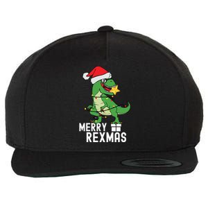 Christmas Dinosaur Merry Rexmas Tree Rex Christmas Gift Wool Snapback Cap