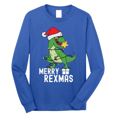 Christmas Dinosaur Merry Rexmas Tree Rex Christmas Gift Long Sleeve Shirt