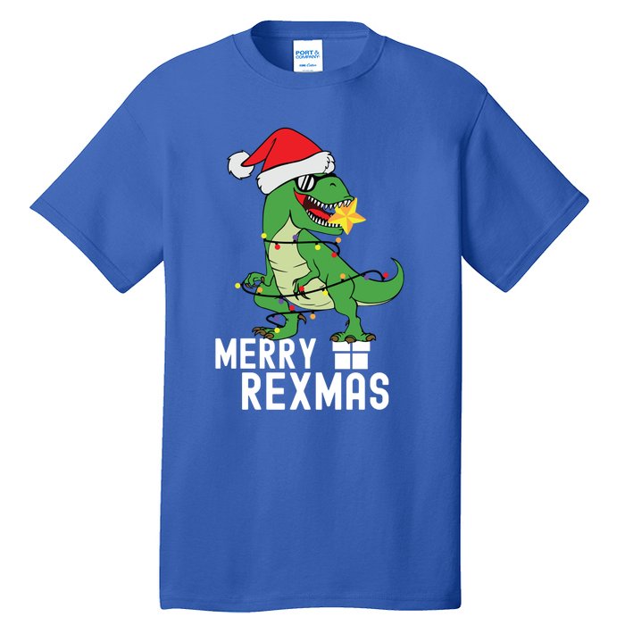 Christmas Dinosaur Merry Rexmas Tree Rex Christmas Gift Tall T-Shirt