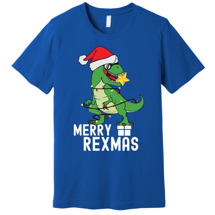 Christmas Dinosaur Merry Rexmas Tree Rex Christmas Gift Premium T-Shirt