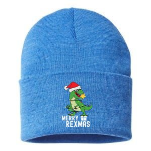 Christmas Dinosaur Merry Rexmas Tree Rex Christmas Gift Sustainable Knit Beanie