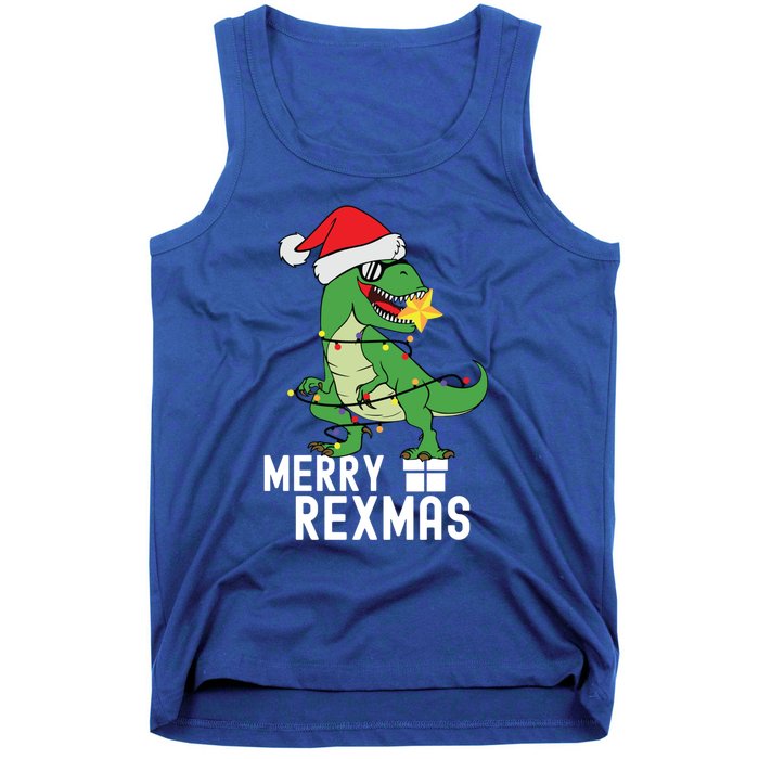 Christmas Dinosaur Merry Rexmas Tree Rex Christmas Gift Tank Top