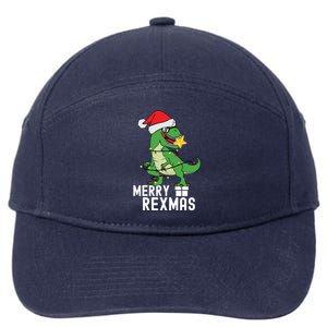 Christmas Dinosaur Merry Rexmas Tree Rex Christmas Gift 7-Panel Snapback Hat