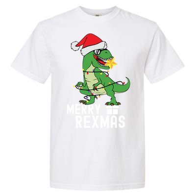 Christmas Dinosaur Merry Rexmas Tree Rex Christmas Gift Garment-Dyed Heavyweight T-Shirt