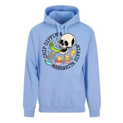 Chippin Dippin Margarita Sippin Skull Unisex Surf Hoodie