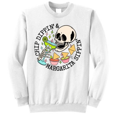 Chippin Dippin Margarita Sippin Skull Sweatshirt