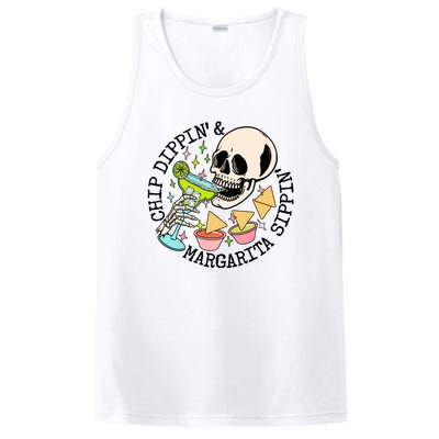 Chippin Dippin Margarita Sippin Skull PosiCharge Competitor Tank