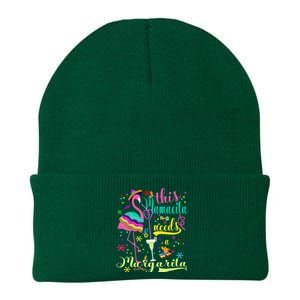 Cinco De Mayo Pink Flamingo Knit Cap Winter Beanie