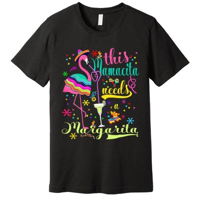 Cinco De Mayo Pink Flamingo Premium T-Shirt