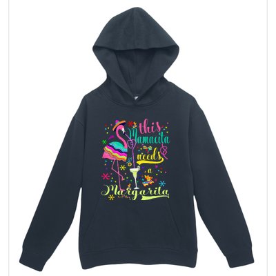 Cinco De Mayo Pink Flamingo Urban Pullover Hoodie