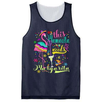 Cinco De Mayo Pink Flamingo Mesh Reversible Basketball Jersey Tank