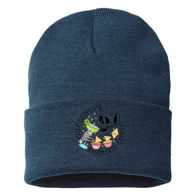 Chippin Dippin Margarita Sippin Skull Sustainable Knit Beanie