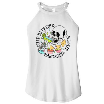 Chippin Dippin Margarita Sippin Skull Women’s Perfect Tri Rocker Tank