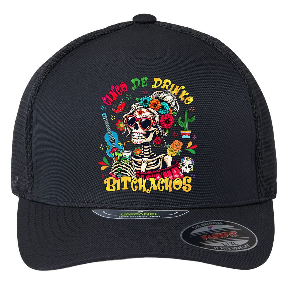 Cinco De Mayo Funny Mexican Party Cinco De Drinko Flexfit Unipanel Trucker Cap