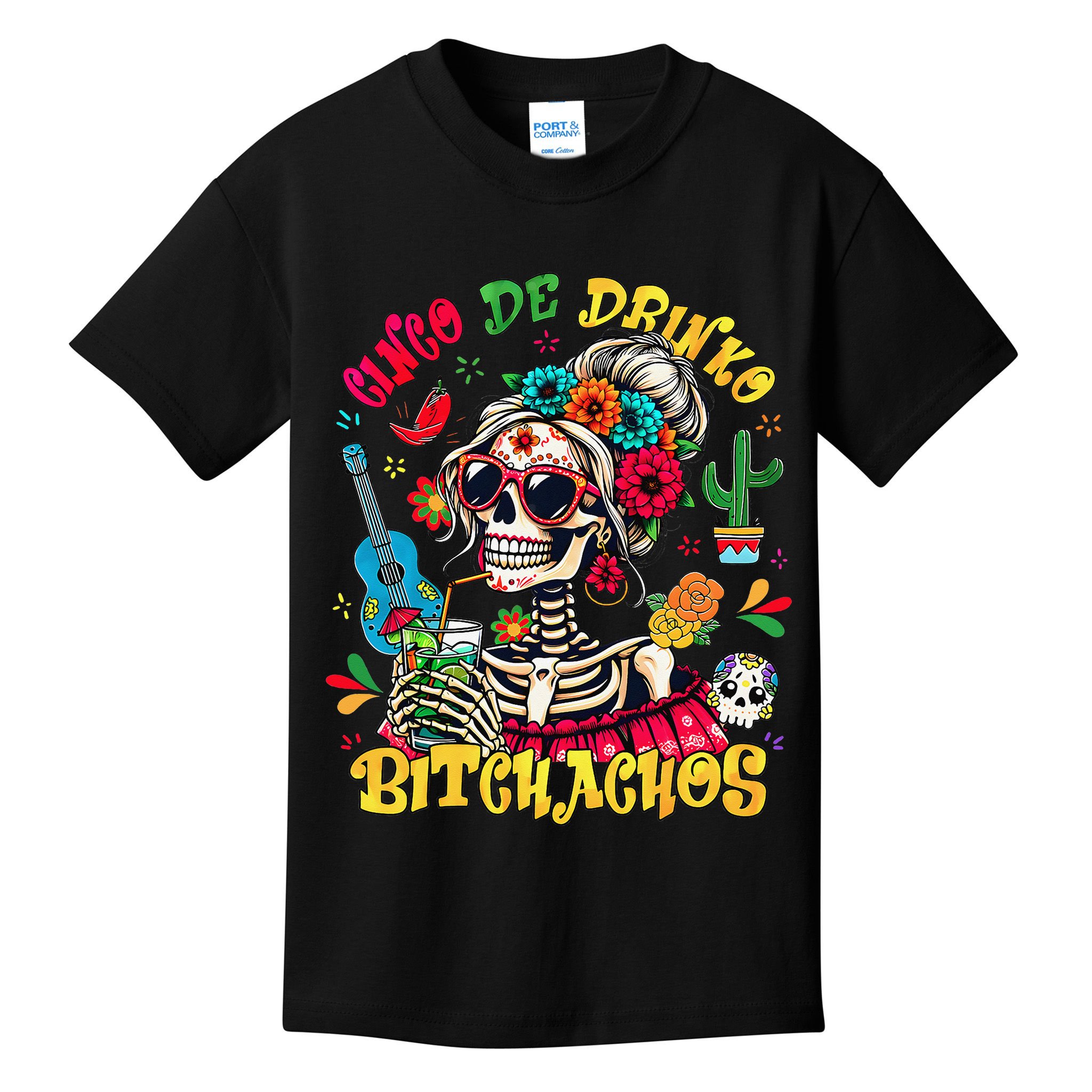 Cinco De Mayo Funny Mexican Party Cinco De Drinko Kids T-Shirt