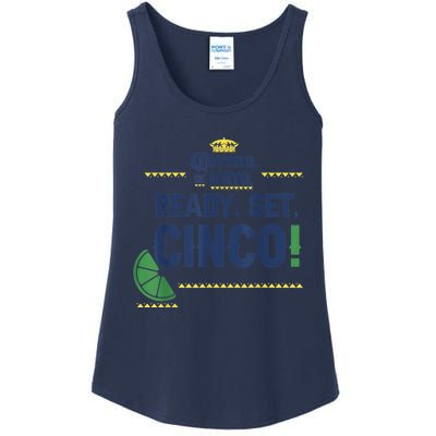 Cinco De Mayo. Corona De Mayo Ready Set Cinco. Graphic Lemon Ladies Essential Tank