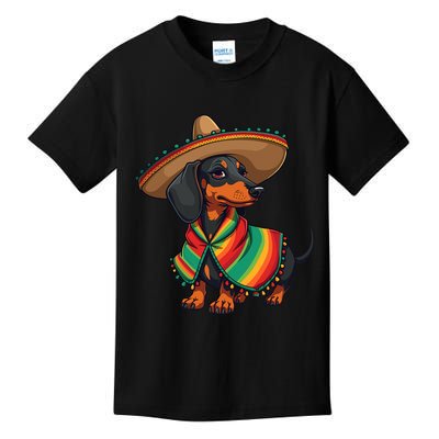 Cinco De Mayo S For Dog Lover Funny Mexican Hat Dog Kids T-Shirt