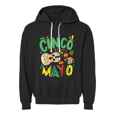 Cinco De Mayo Lets Fiesta Squad 5 De Mayo Mexican Fiesta Garment-Dyed Fleece Hoodie